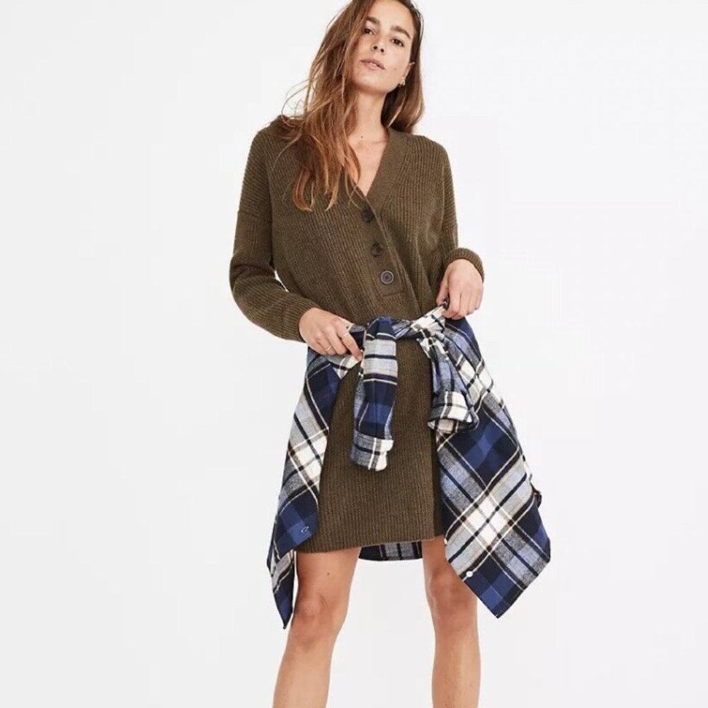 Madewell Green Henley Dress